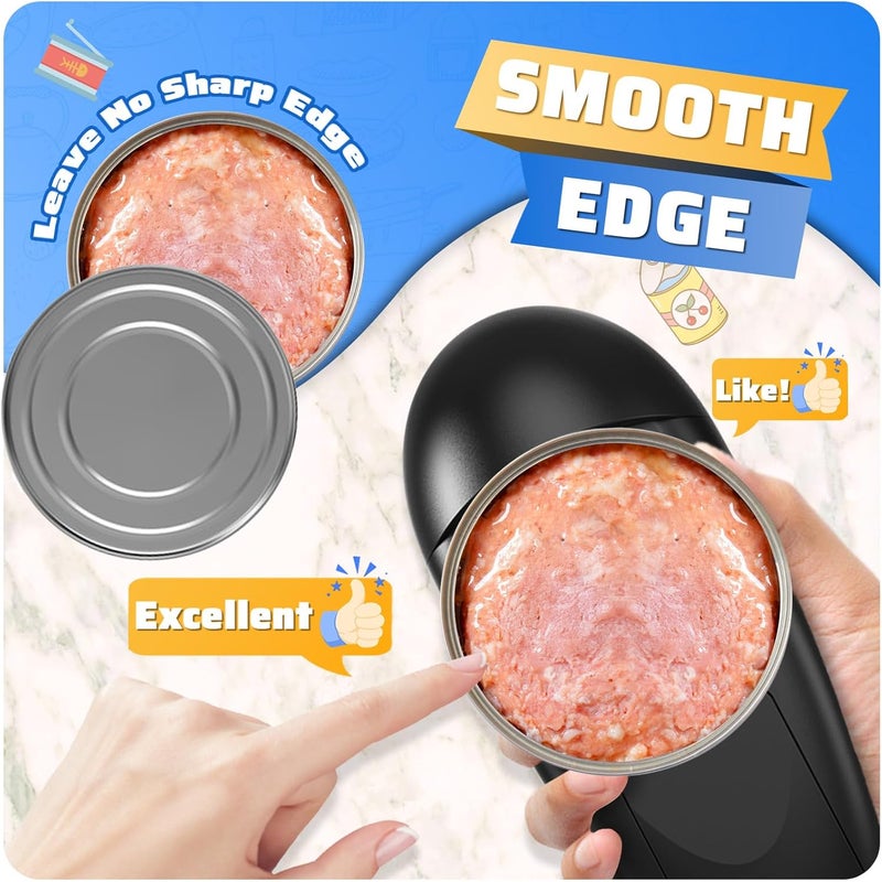 PatiBooo Electric Can Opener, Handheld Smooth Edge No Sharp, Portable Automatic Can Opener for Camping, Best Kitchen Gadgets Easy for Arthritis Patients - Image 5