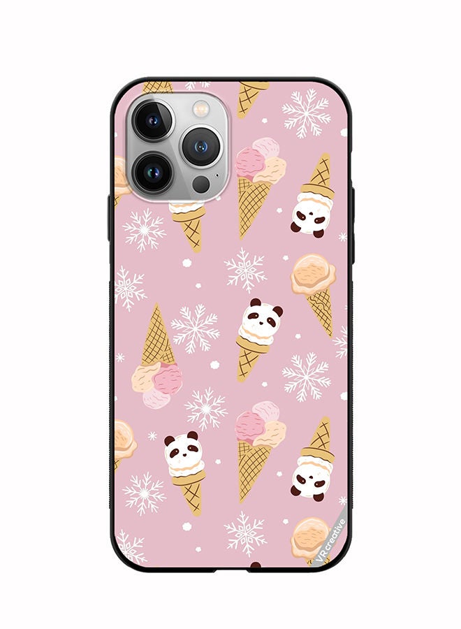 VR CREATIVE Protective Case Cover For Apple iPhone 11 Pro Max Ice Cream In Waffle Cups And In The Shape Of A Panda Design Multicolour - Image 1