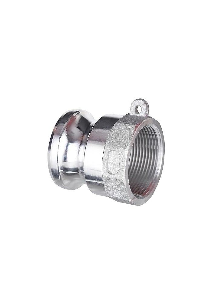 AQ AQSON AQSON Aluminum Global Type A Cam and Groove Hose Fitting - 2" Camlock Hose Coupler with 2" Plug x 2" NPT Female - Image 2