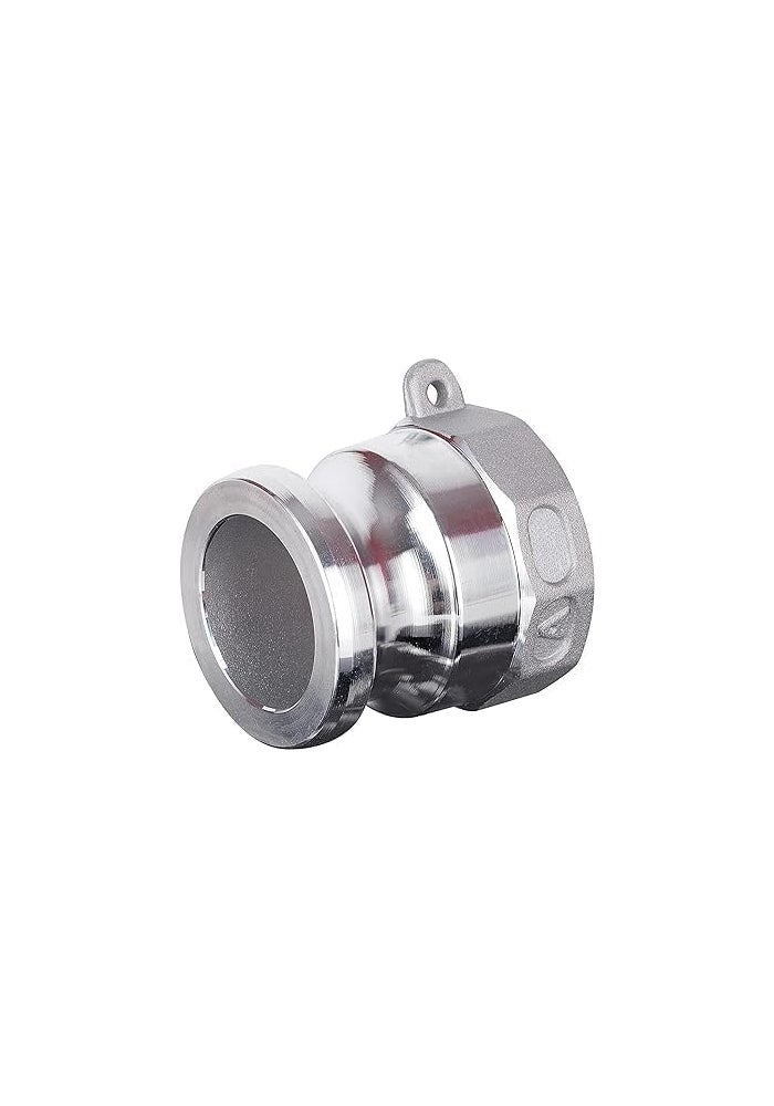 AQ AQSON AQSON Aluminum Global Type A Cam and Groove Hose Fitting - 2" Camlock Hose Coupler with 2" Plug x 2" NPT Female - Image 3