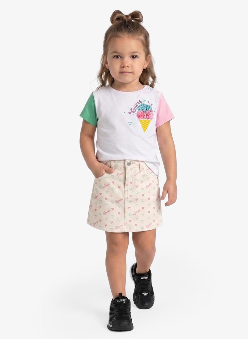 GUESS Infant Graphic Crew Neck T-Shirt - Image 2