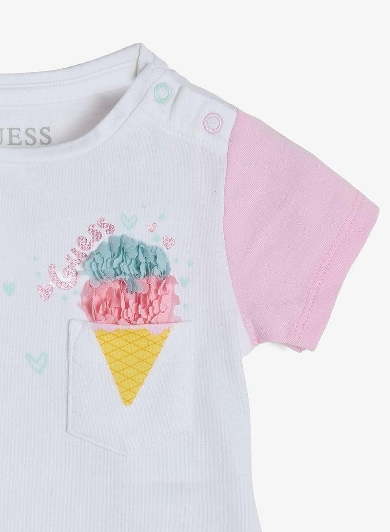 GUESS Infant Graphic Crew Neck T-Shirt - Image 5