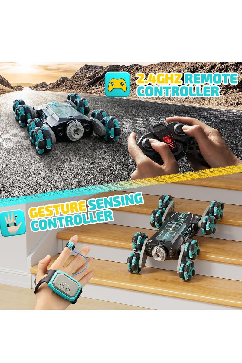 SOLARAE Remote Control Cars Toys, Rc Stunt Drift Cars Kids 360Â°Rotating Double Sided Gesture Sensing Toys for Boys, Birthday Gifts for Ages 8-13 - Image 4