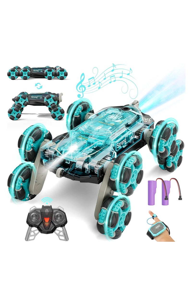 SOLARAE Remote Control Cars Toys, Rc Stunt Drift Cars Kids 360Â°Rotating Double Sided Gesture Sensing Toys for Boys, Birthday Gifts for Ages 8-13 - Image 1