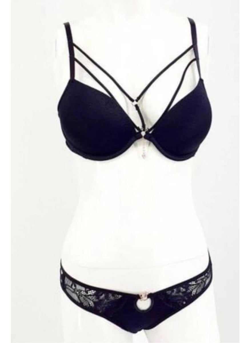 Le Jardin - Women's Silicone Glittery Bra and Panties Set 5020 - 1 Piece - Image 1