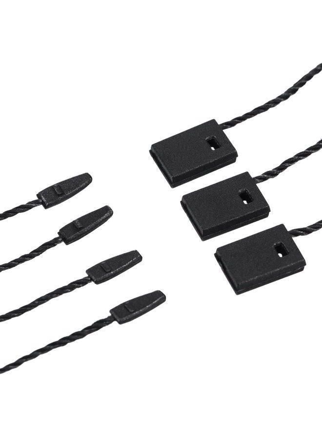 Hestya 500 Pieces Hang Tag String 500 Pieces Black Pins 6.6 Inch Clothes Tags Plastic Fastener Black Price Tag Nylon Strings and 0.8 Inch Metal Ground Pins Pear-Shaped Pin Clothes Tag Pins - Image 3