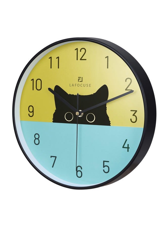 Lafocuse Silent Non Ticking Black Cat Wall Clock for Cat Lovers, Colorful Cute Wall Clock for Kids Bedrooms, Children Wall Clocks for Girls Battery Operated 12 Inch - Image 5