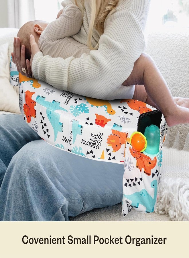 Gordon Nursing Pillow For Breastfeeding, Nursing And Posture Support With Pocket And Removable Slipcover Made in Eco Friendly Soft Fabric (Roar New),Multicolored - Image 5