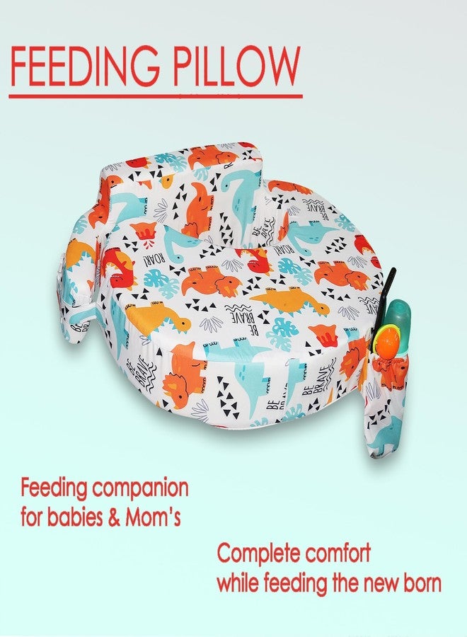 Gordon Nursing Pillow For Breastfeeding, Nursing And Posture Support With Pocket And Removable Slipcover Made in Eco Friendly Soft Fabric (Roar New),Multicolored - Image 3