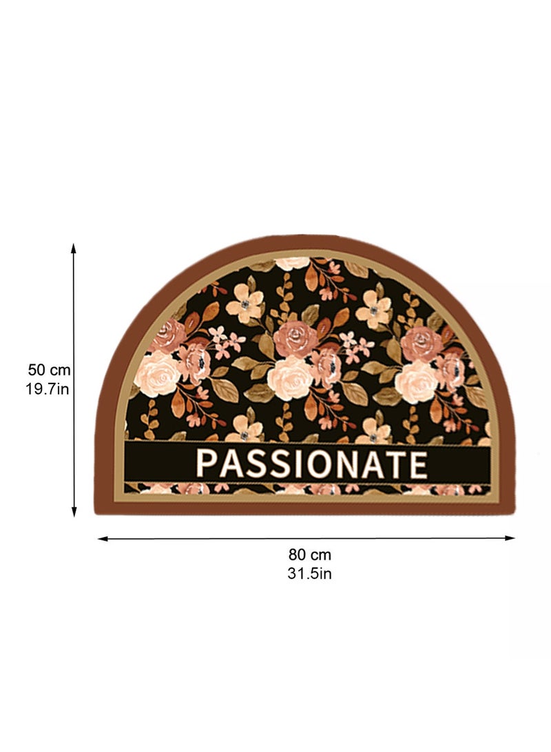 LOOPITYS 50x80cm Half Circle Rug Front Doormat Entrance Door Welcome Indoor Mats semicircular Outdoor Outside Inside Rug for Back Door,carpet ﻿ ﻿ - Image 4