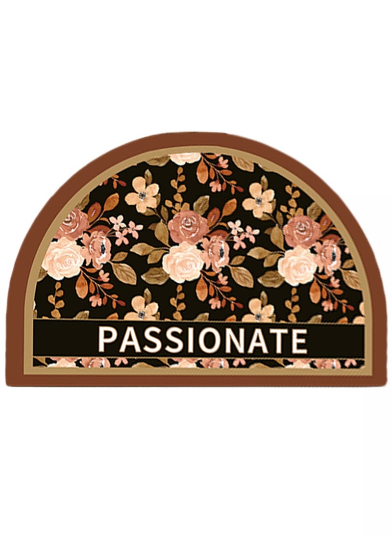 LOOPITYS 50x80cm Half Circle Rug Front Doormat Entrance Door Welcome Indoor Mats semicircular Outdoor Outside Inside Rug for Back Door,carpet ﻿ ﻿ - Image 5