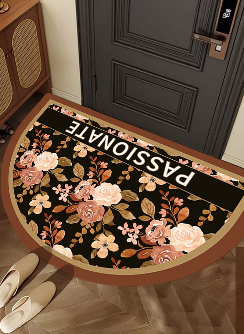 LOOPITYS 50x80cm Half Circle Rug Front Doormat Entrance Door Welcome Indoor Mats semicircular Outdoor Outside Inside Rug for Back Door,carpet ﻿ ﻿ - Image 2