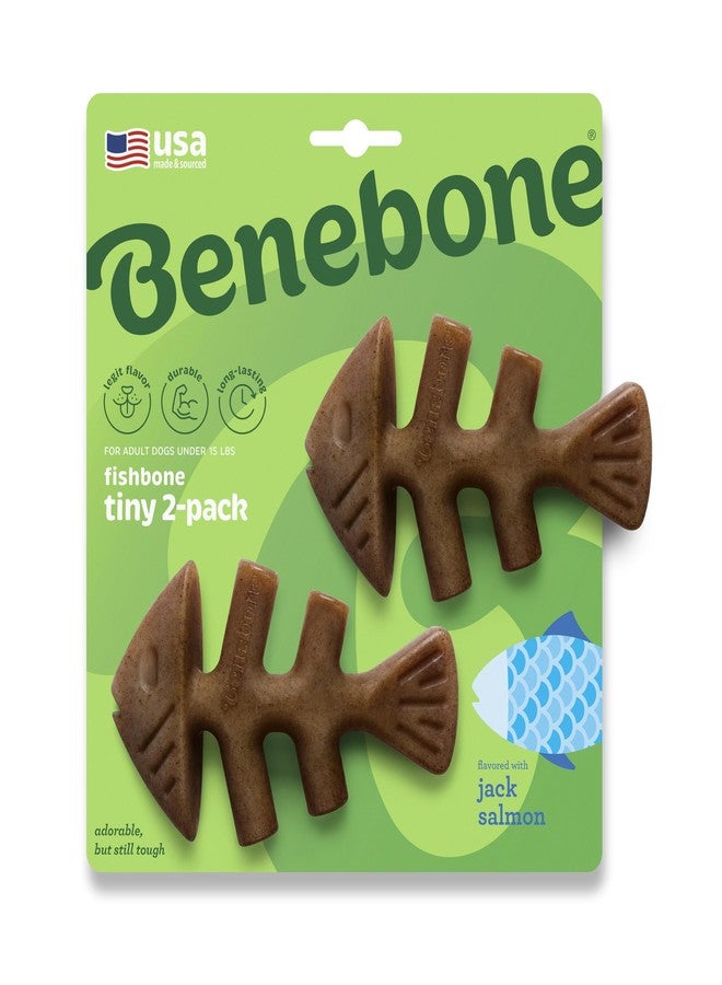 Benebone Brinquedo Mordedor Para Cachorro Benebone 2 Pack Fishbone Extra Pequeno - Image 1