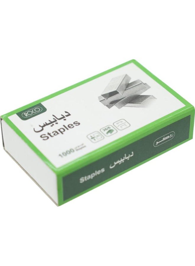 ROCO 1000 Piece Staples Silver