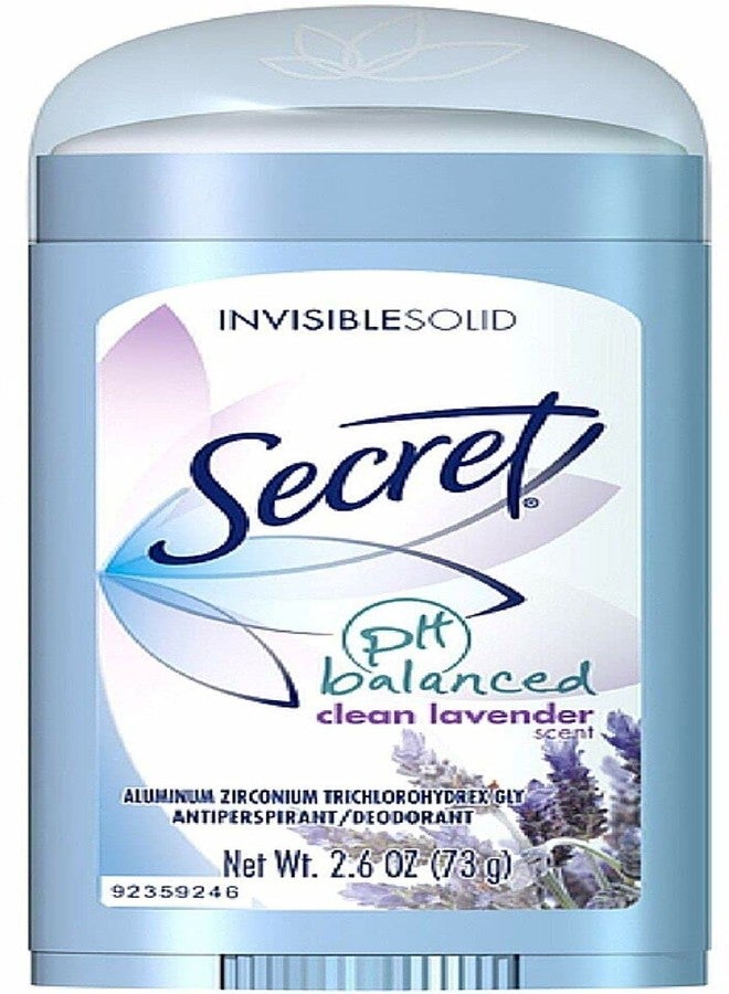 Secret Invisible Solid Clean Lavendar 2.6 oz (Pack of 8) - Image 1