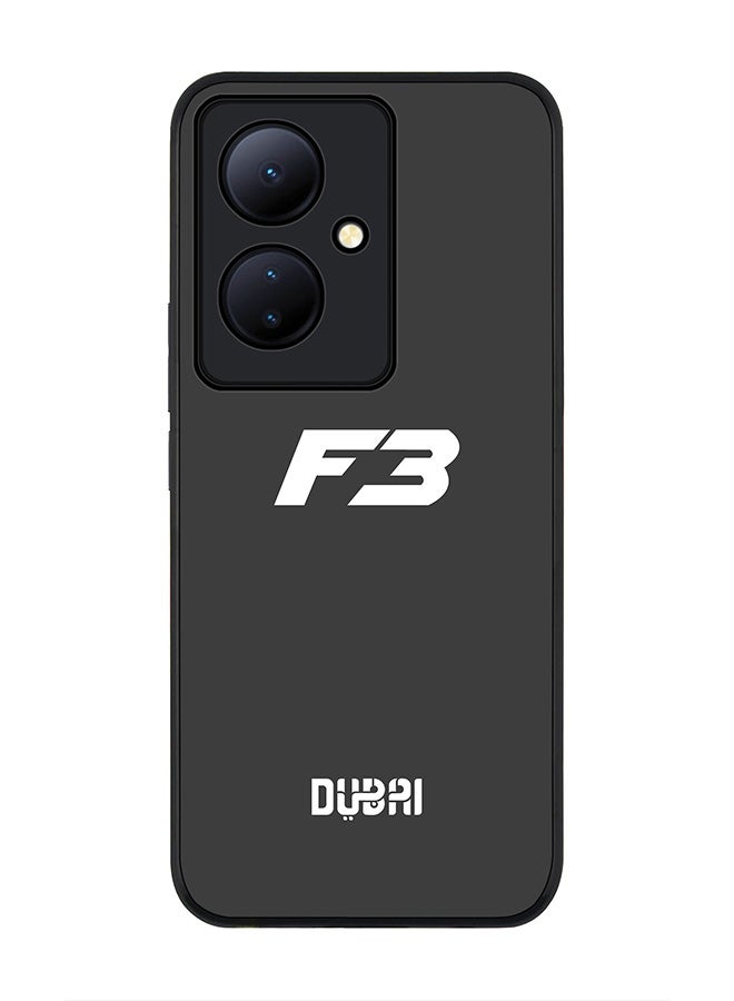 Stylizedd Rugged Black edge case for Vivo V29 Lite, Slim fit Soft Case Flexible Rubber Edges Anti Drop TPU Gel Thin Cover-  Faz3 Dubai Grey - Image 1