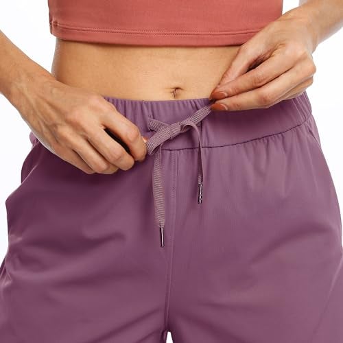 Willit Womens Athletic Hiking Running Shorts for Women Yoga Workout Gym Quick Dry Shorts with Pockets Bordeaux M - Image 5