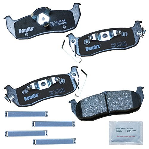 Bendix Priority1 CFC1041 Ceramic Rear Brake Pads for INFINITI QX56 2010-2004, Jeep Commander 2010-2006, Grand Cherokee 2010-2005, Nissan Armada 2015-2005, Pathfinder Armada 2004, TITAN 2015-2004 - Image 1