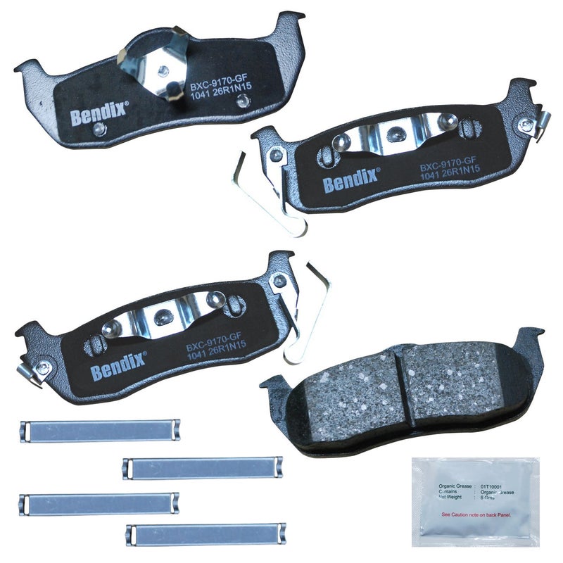 Bendix Priority1 CFC1041 Ceramic Rear Brake Pads for INFINITI QX56 2010-2004, Jeep Commander 2010-2006, Grand Cherokee 2010-2005, Nissan Armada 2015-2005, Pathfinder Armada 2004, TITAN 2015-2004 - Image 3