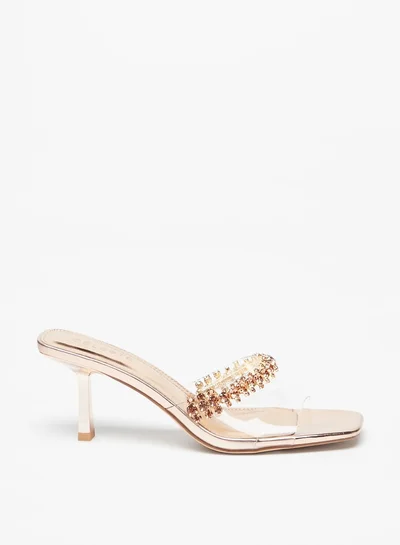 Celeste Women's Embellished Slip-On Sandals with Stilletto Heels