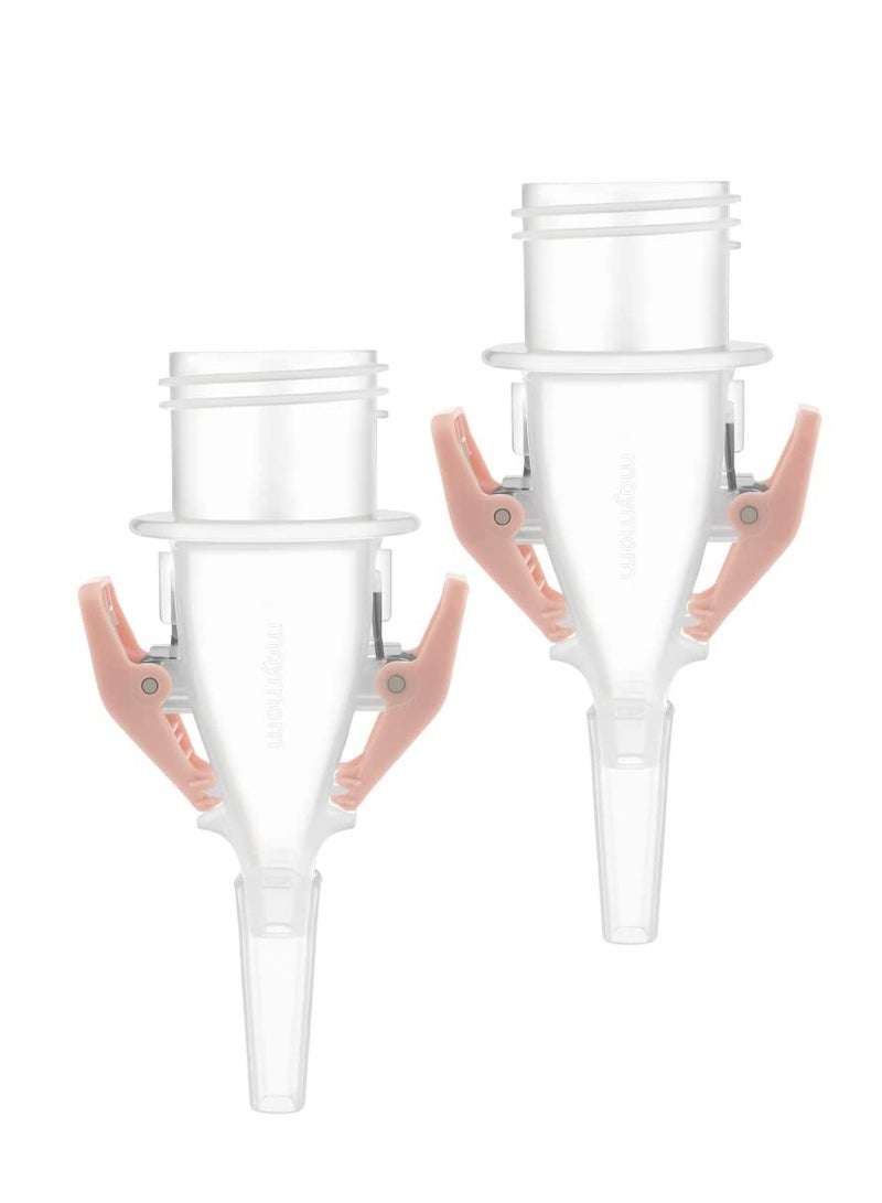 KASTWAVE Breastmilk Storage Bag Adapters - 3rd Generation, Narrow Neck, Compatible with Medela Pumps (All) and Selected Ameda Pumps. Also Compatible with Lansinoh and Nuk Breastmilk Storage Bags  - Image 1