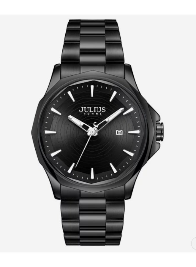 Julius Homme JAH-143D Black Dial Men's Analog Watch - Image 1