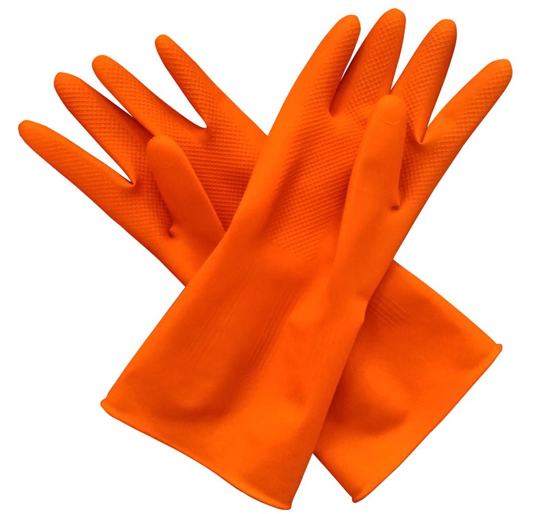 garbnoire Reusable Stretchable household Rubber Hand Gloves with Texture Palm Grip for Anti-Slip Performance Suited for Gardening |Multi-Purpose Use, Outdoor Activities (Colors May Vary) (Pair of 1) - Image 5