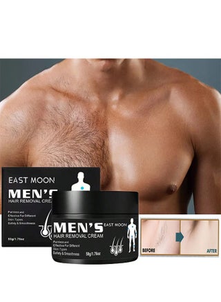 Men's Hair removal cream, Face and Body Beard Hair Removal Cream, Effective and Painless Depilatory Cream, Use on Chest, Back, Arm, Leg and Underarm 50g - pzsku/Z5A874871B40DCE23EB03Z/45/_/1730353954/ccaa7fc1-8f26-4710-bf33-e595f3a27507