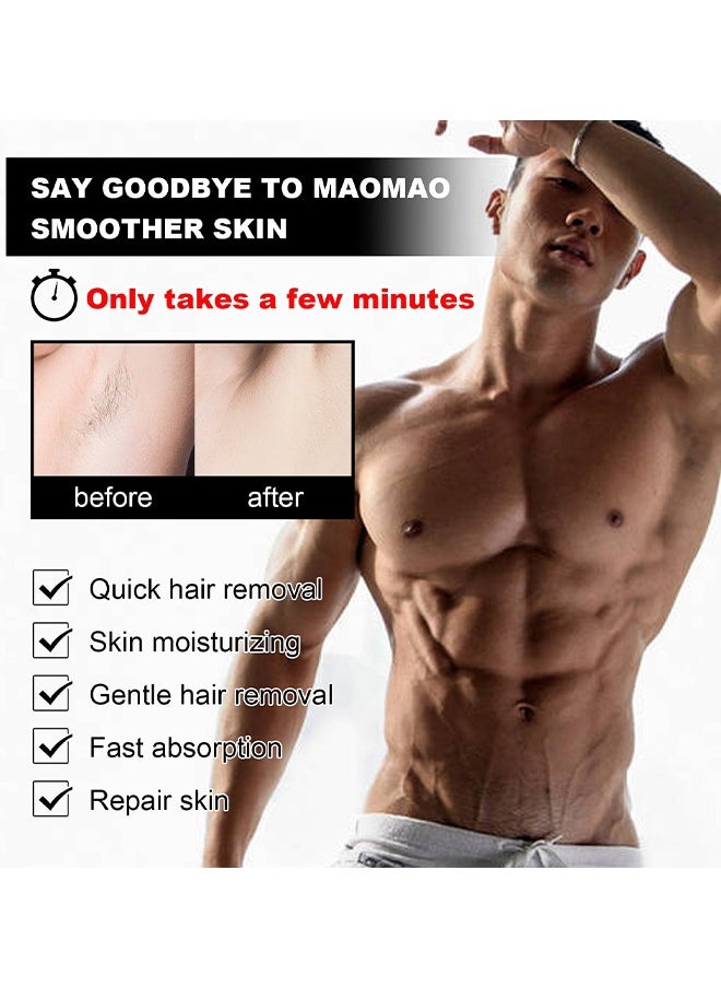 East Moon - Men's Hair removal cream, Face and Body Beard Hair Removal Cream, Effective and Painless Depilatory Cream, Use on Chest, Back, Arm, Leg and Underarm 50g - Image 1