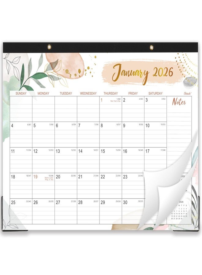 Feteulo 2025 Desk Calendar - Desk Calendar 2025-2026, Mar. 2025 - Aug. 2026, 18 Monthly Desk/Wall Calendar Large 17" x 12", Large Ruled Blocks, Notes, Thick Paper - Image 1