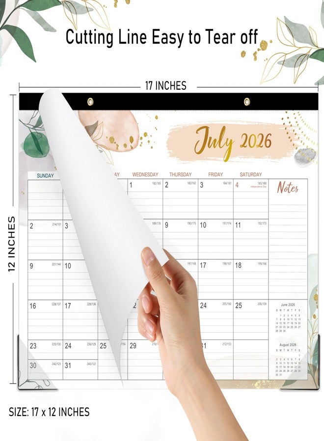 Feteulo 2025 Desk Calendar - Desk Calendar 2025-2026, Mar. 2025 - Aug. 2026, 18 Monthly Desk/Wall Calendar Large 17" x 12", Large Ruled Blocks, Notes, Thick Paper - Image 5