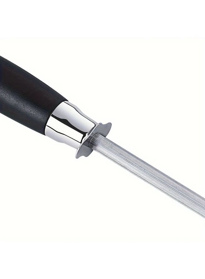 Silvery Diamond Sharpening Rod Professional Knife Sharpener For All Home Kitchen Knives - Image 5
