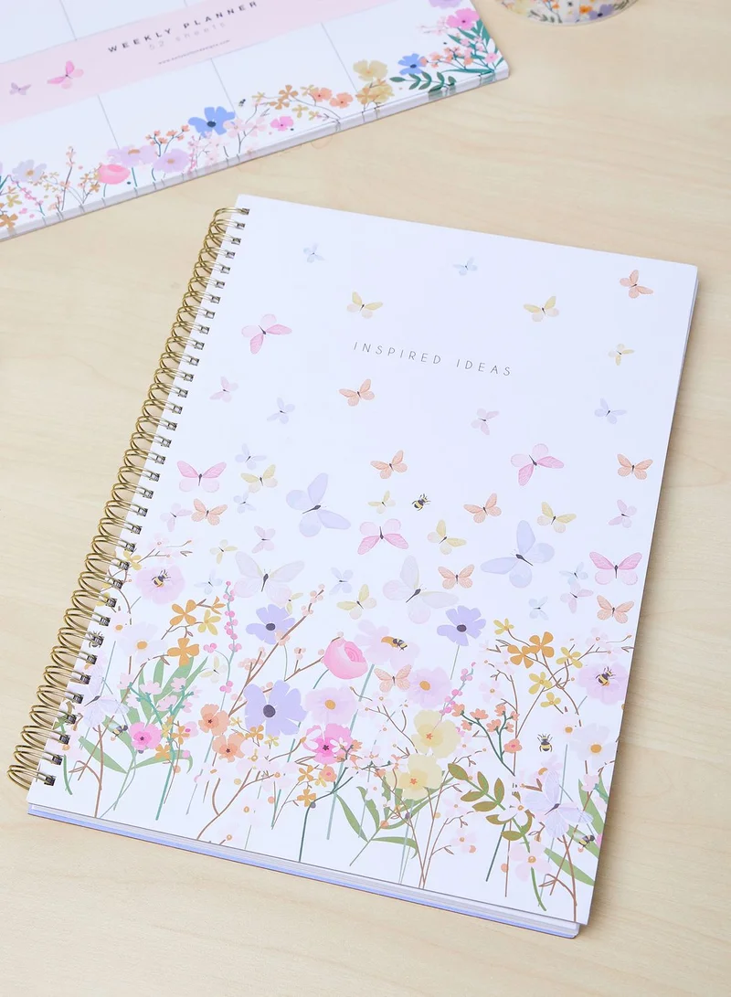 Belly Button Meadow Field A4 Spiral Bound Notebook