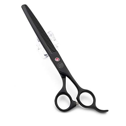 Moontay Professional 8.0" Dog Grooming Scissors Set, 4-pieces Straight, Upward Curved, Downward Curved, Thinning/Blending Shears for Dog, Cat and Pets, JP Stainless Steel, Black - Image 4