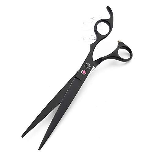 Moontay Professional 8.0" Dog Grooming Scissors Set, 4-pieces Straight, Upward Curved, Downward Curved, Thinning/Blending Shears for Dog, Cat and Pets, JP Stainless Steel, Black - Image 5