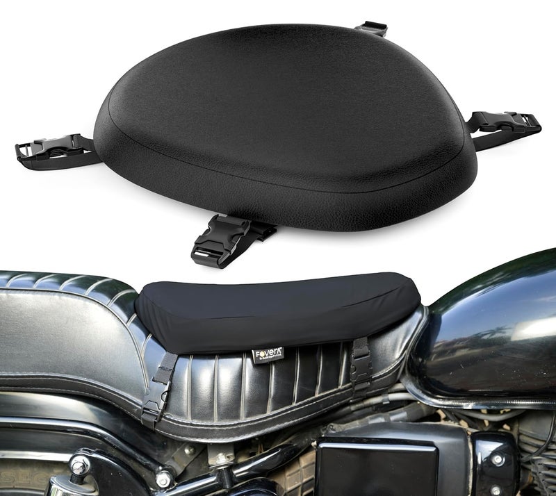 FOverA وسادة مقعد دراجة نارية من فوفير - تدعم عظام الجلوس، والعجز، وعضلات المؤخرة - تمتص الصدمات الدقيقة والاهتزازات، مناسبة لجميع الدراجات النارية، مقاومة للماء - Image 1