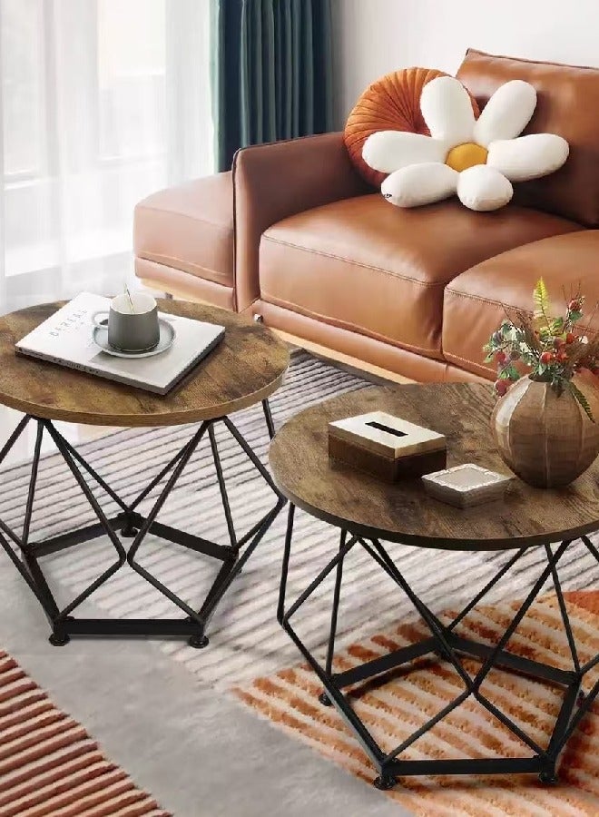 رافين طاولة قهوة زخرفية بتصميم عصري من الألمنيوم المنحوت يدويًا – أثاث منزلي معدني أنيق بتشطيب أسود وسطح خشبي فاخر لغرفة المعيشة والديكور - Image 1