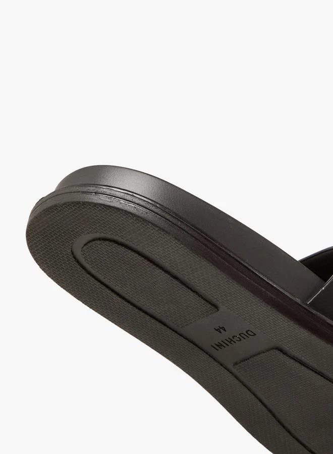 DUCHINI BLACK Men Buckle Accent Comfort Sandals for Men | Best Price UAE