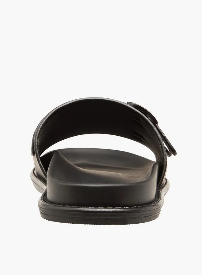 DUCHINI BLACK Men Buckle Accent Comfort Sandals for Men | Best Price UAE