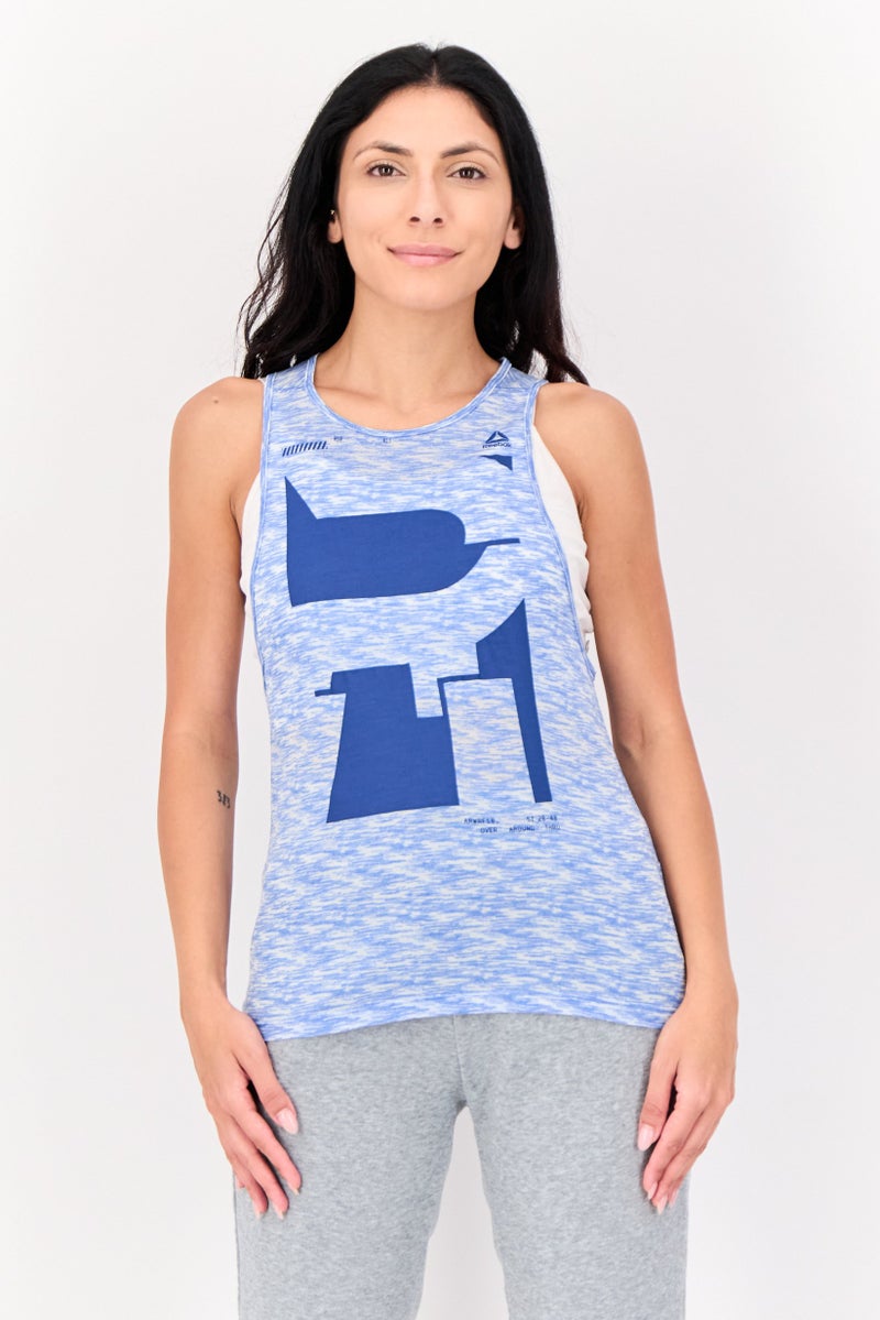 Reebok Women Sportswear Fit Sleeveless Running Top, Multicolor - Image 1