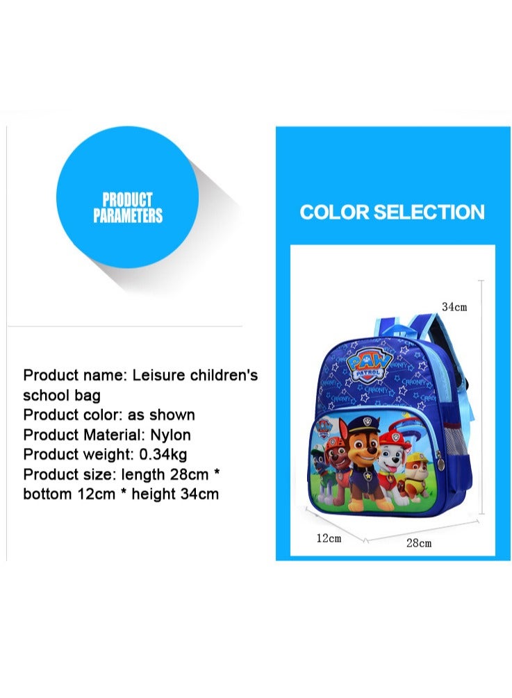 باو بترول حقيبة مدرسية لرياض الأطفال PAW Team للأطفال الذين تتراوح أعمارهم بين 4-6 سنوات حقيبة ظهر خفيفة الوزن للبنين والبنات للفصول الابتدائية والمتوسطة - Image 2