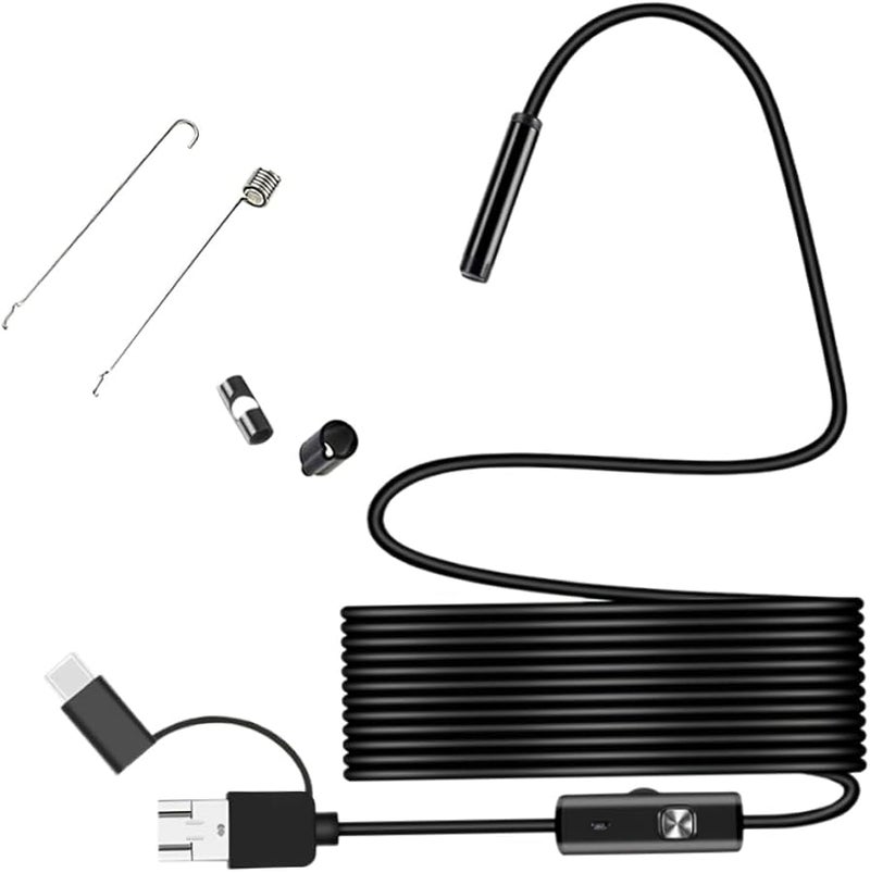 USB Endoscope 3 in 1 OTG 5.5mm Waterproof Inspection Camera with LED Light for Android iPhone - Image 2