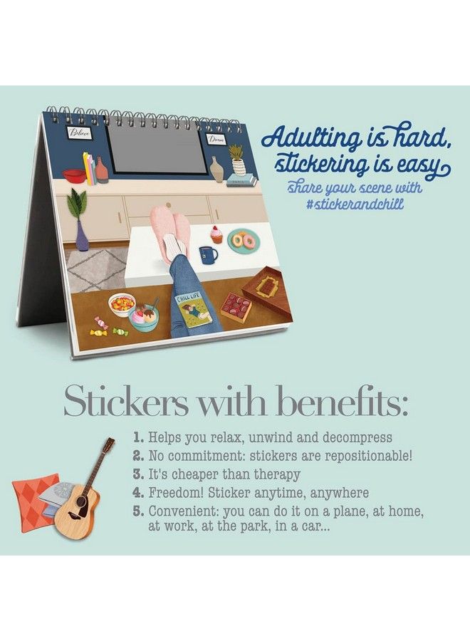 Craft Crush Sticker & Chill Personal Spaces Relax And Unwind With Repositionable Stickers Adults - Image 5