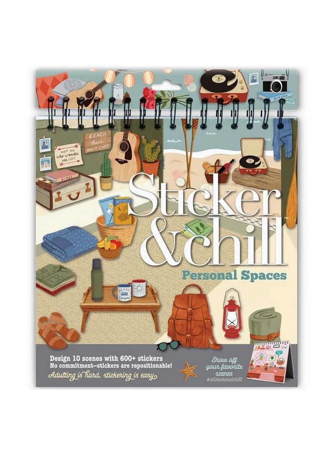 Craft Crush Sticker & Chill Personal Spaces Relax And Unwind With Repositionable Stickers Adults - Image 2