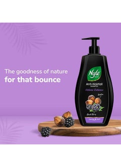 Nyle Naturals Volume Enhance Shampoo With Blackberry Reetha And Amla Gentle & Soft Shampoo Ph Balance And Paraben Free 1L  - Image 3