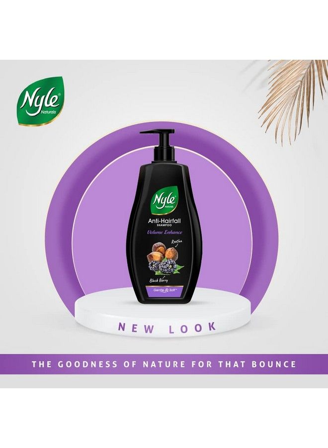 Nyle شامبو تنعيم طبيعي مع التوت الأسود والريثا والأملا شامبو ناعم ولطيف متوازن الرقم الهيدروجيني وخالي من البارابين 1 ل - Image 5
