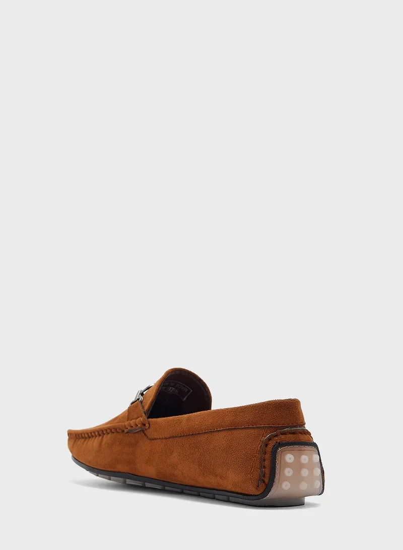 Robert Wood Suede Loafers