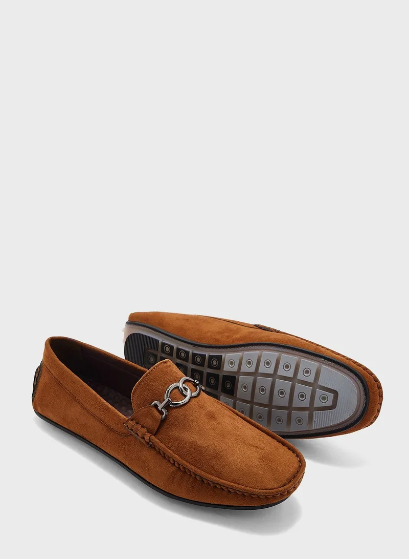 Robert Wood Suede Loafers