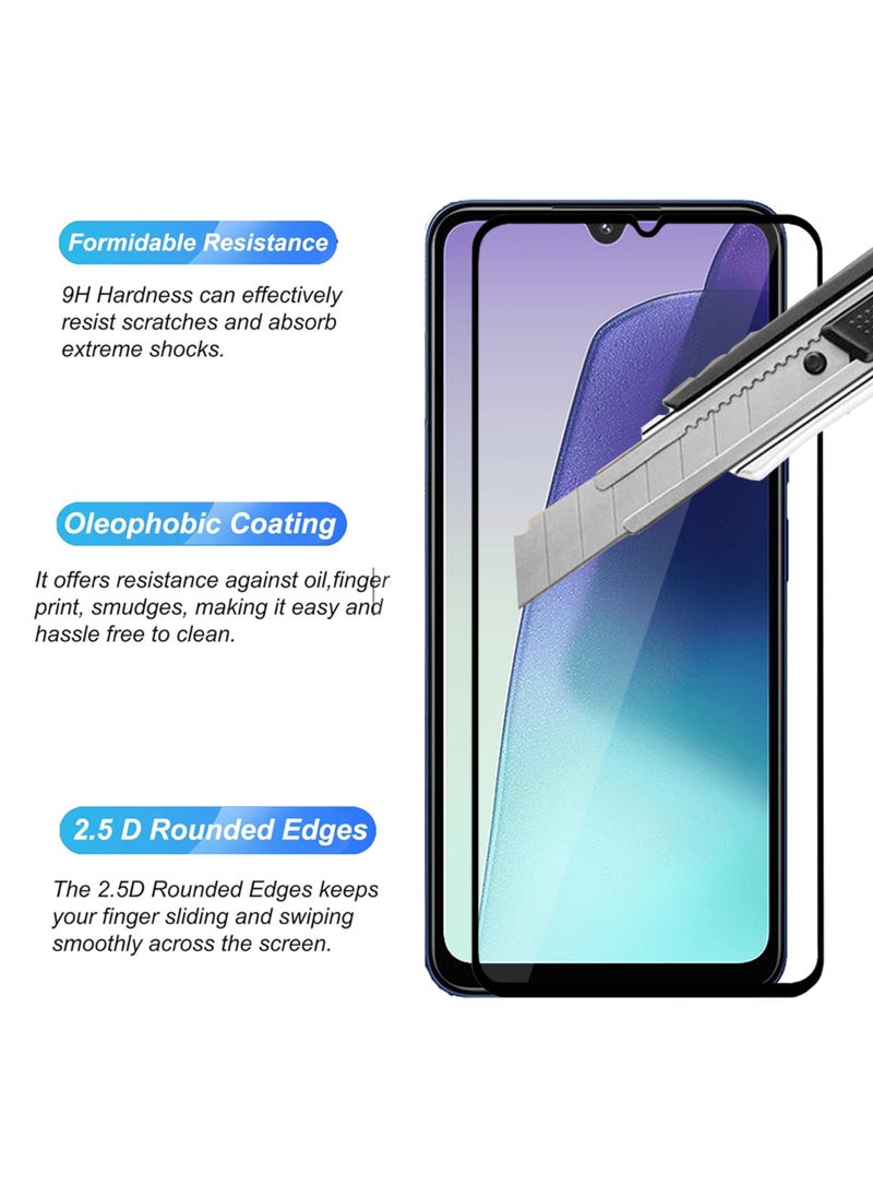 Generic 2 قطع حماية شاشة Xiaomi Redmi 14C 5G – زجاج مقسّى منحني الحواف، عالي الشفافية، لمسة دقيقة، مقاوم للانفجار، حواف سلسة، تركيب سهل  - Image 3