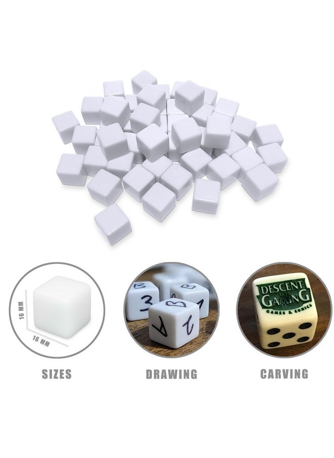 50 Pcs Blank White Dice 16Mm Acrylic Dice Blank White Cubes With Smoothed Surface Six Sided Dice For Board Games, Diy - pzsku/Z5A87EC1D960C0D3CF133Z/45/_/1734347808/65d647e8-72c6-49f3-bb30-7afa34bb3d96